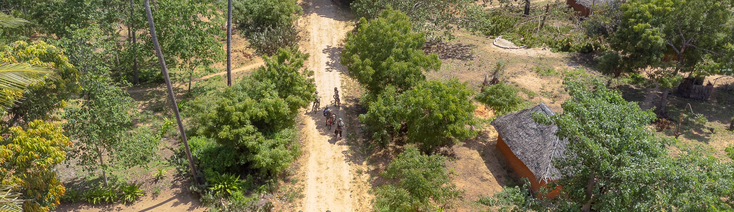 an open plain with two bicycles